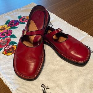 Born Red Leather Mary Jane Slip On